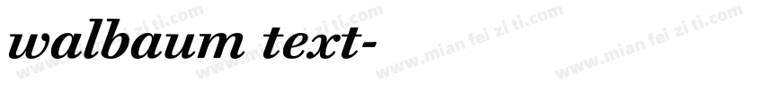 walbaum text字体转换